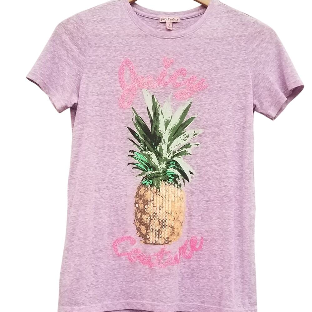 Juicy Couture | Pineapple T Shirt Pink Sparkle Y2K